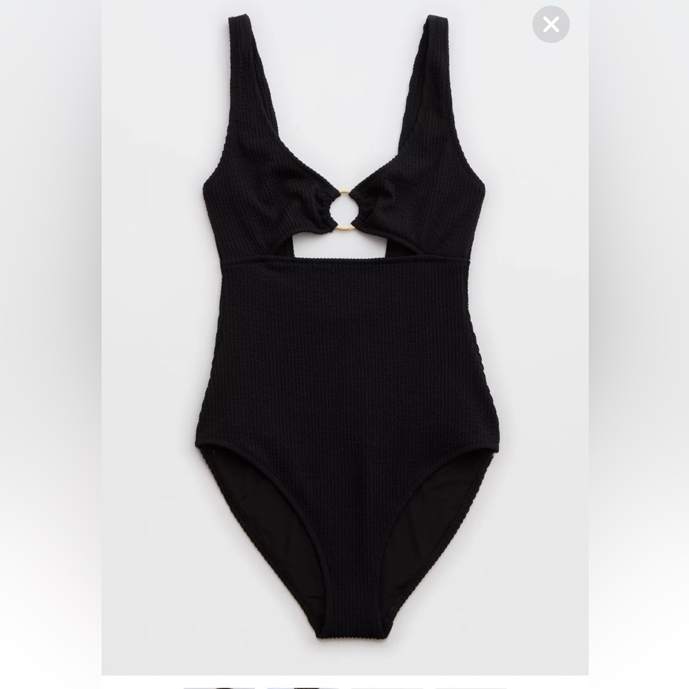 Black Cutout Swimsuit